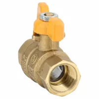 APPROVED VENDOR Manual Two-Way Ball Valve: 1/2 in, Brass, Straight, FNPT x FNPT, Full Port Ball Port
