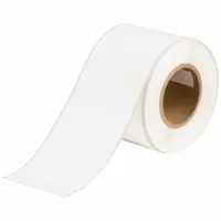 Pre-Cut Label Stock Roll: 4 in Label Wd, 100 ft Roll Lg, Autoclavable Cryogenic Polypropylene, White (MPN J40C-4000-7425J)