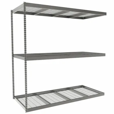 TENNSCO Boltless Shelving: Add-On, Heavy-Duty, 84 in x 36 in, 84 in Overall Ht - Heavy-Duty Wire Decking Boltless Shelving