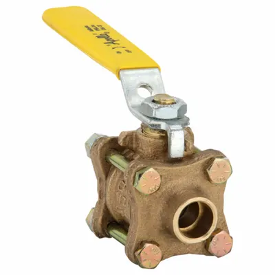APOLLO Manual Two-Way Ball Valve: 1/2 in, Bronze, Straight, Sweat x Sweat, Full Port - Bronze Ball Valves