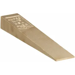 Aluminum bronze set-up wedge, 8 in length, 1 1/2 in width, 1 in maximum height. Non-sparking and corrosion-resistant for alignment and positioning in hazardous environments.
