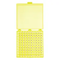 Rectangular Storage Box: 6 in Overall Wd, 2 1/4 in Overall Ht, 5 5/8 in Overall Lg, Polypropylene (MPN 120203)