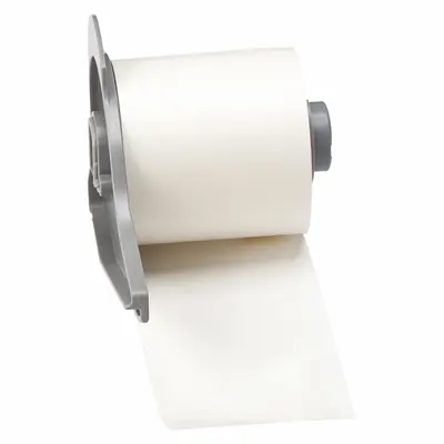 BRADY Continuous Label Stock: 2 in x 50 ft, Polyester, Clear (Gloss) - Brady Thermal Transfer Continuous Label Rolls