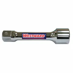 This 1-inch drive hand socket extension features a 6-inch overall length and a chrome finish. It is designed to extend the reach of a 1-inch drive ratchet or torque wrench for accessing recessed fasteners in heavy equipment, automotive, and industrial maintenance applications. The non-insulated design is intended for general mechanical work, not live electrical tasks.