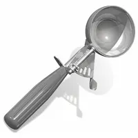 CRESTWARE Disher: 4 oz Capacity, 18-8 Stainless Steel/Plastic, NSF Certified, 2 3/4 in Bowl Dia, D08
