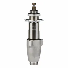 Stainless steel pump lower for Graco paint sprayer model 19Y128. Includes pump assembly with 6-inch overall height. Used in paint sprayer systems for fluid delivery.