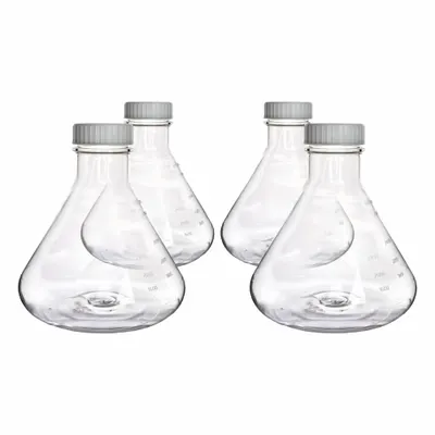 OEM Erlenmeyer Flask, PETG, 3 L, Sterile - Plastic Erlenmeyer Flasks