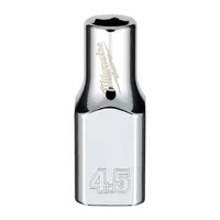 MILWAUKEE Socket Extension: Metric, 1/4 in Drive Size, 4.5 mm Socket Size, 6-Point, Std, Chrome (MPN 45-34-4001)