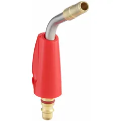 Trigger-start swirl flame tip for soldering and brazing applications. Features a 3/8 in tip size with quick connect fitting. Compatible with G-4 and PLF-A5 torches.