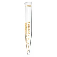 Glass centrifuge tube with 12.5 mL capacity, 17 mm body diameter, and 118.49 mm overall height. Features a conical bottom for efficient pellet collection, graduated markings for volume measurement, and includes a closure. Suitable for laboratory centrifugation applications requiring separation and sedimentation of samples