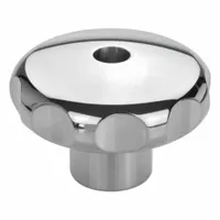 JW WINCO Stainless Steel Hand Knobs; Stainless Steel Star Knobs: Fluted, Stainless Steel, M8 Thread (MPN 5335-40-M8-D-PL)