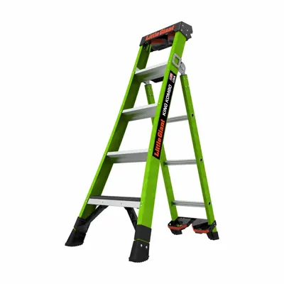 LITTLE GIANT 13905-071 Fiberglass Multifunction Ladder, 375 lb Capacity, 24 lb - Leaning & Extending Multifunction Ladders