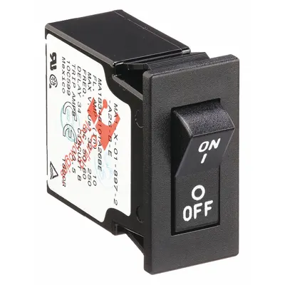 CARLING TECHNOLOGIES Panel Mount Circuit Breaker: 5 A Amps, 250V AC, 32V DC, Snap-In, 1.9 in Dp - Rocker Style, Front Panel-Mount Miniature Circuit Breakers