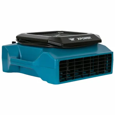 XPOWER Low Profile Centrifugal Blower: 1,150 cfm, 1/3 hp, Fixed Frame, 115V AC - Low-Profile Portable Blowers