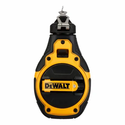 DEWALT Chalk Line Reel: 4:1, 100 ft Line Lg, Black/Yellow, 1.8 oz Fill Wt, Turn Cap Door - Chalk Line Reel Kits