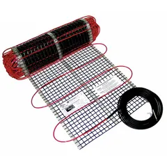 Under floor electric heating system operating at 120V AC with a 50 ft overall length. Includes a 10 in lead wire. Designed for use with the ADG-4999 thermostat (not included). Suitable for warming floors in residential or light-commercial settings.