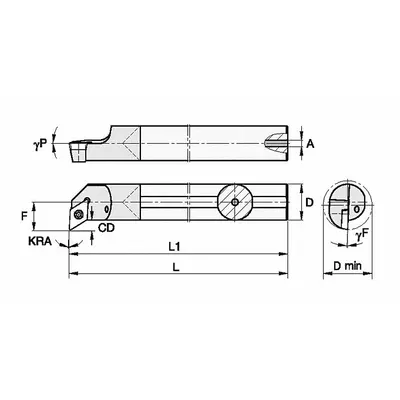 WIDIA Indexable Boring Bar: CCPI25065R (MPN 2831774) - Indexable Boring Bars