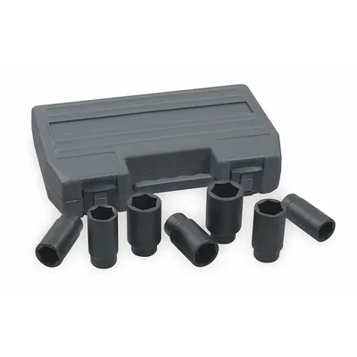 GEARWRENCH Axle Nut Socket Set, Heavy Duty, Steel, Blow Mold Case, 41650 - Axle Nut Socket Sets