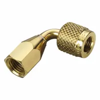 YELLOW JACKET Quick Coupler: 4 in Lg, 90° Angle, Input 1/4 in Male NPT (MPN 19218)