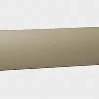 This PVC crash rail and bumper guard is designed for wall protection in industrial settings. It features a tan finish, 5-inch overall height, and 12-foot length, with an internal rubber bumper for impact absorption