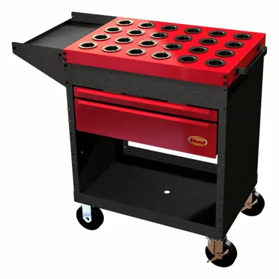 HUOT CNC Tool Storage: For HSK100A Taper, 18 Compartments - CNC Toolholder Carts with Drawers