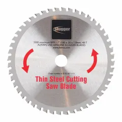 This circular saw blade is designed for cutting thin metal and stainless steel. With 48 teeth and a 0.7 in cut width, it provides precise, burr-free cuts in sheet metal and thin-gauge materials. The 7 1/8 in diameter and 3/4 in arbor size fit standard circular saws. Suitable for fabrication, metalworking, and construction applications.