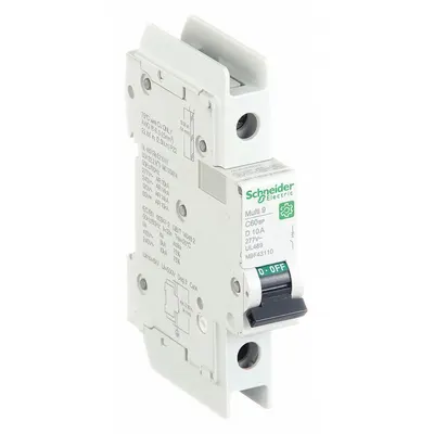 SCHNEIDER M9F43110 D-Curve 1-Pole UL489 Miniature Circuit Breaker - D-Curve, 1-Pole UL489 DIN Rail-Mount Miniature Circuit Breakers