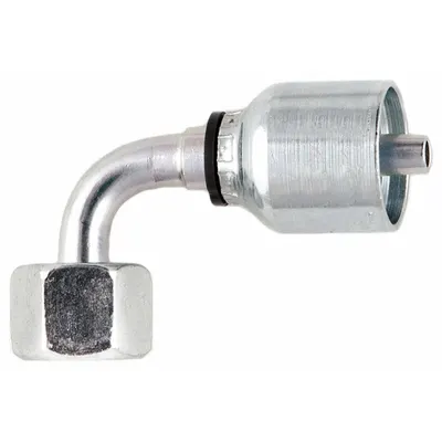 PARKER 1B243-4-4 90° Elbow Crimp Hydraulic Hose Fitting, BSPP x Crimp, -4 Dash - Parker Crimp Hydraulic Hose Fittings with BSPP Connection