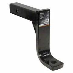 This Class III ball mount is constructed from corrosion-resistant powder-coated carbon steel with a tubular shank. It is a non-adjustable mount designed to accept a trailer hitch ball with a 1-inch shank diameter. Suitable for towing applications requiring a fixed-height ball mount.