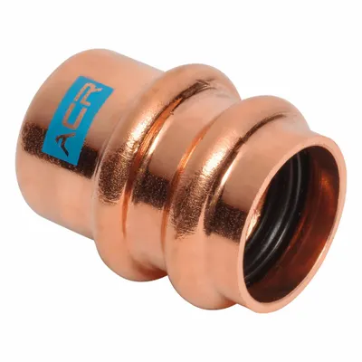 STREAMLINE 1-3/8 in CTS Press-Fit Cap for Refrigeration Copper Tubing - Refrigeration Copper & Bronze Press Tube Fittings