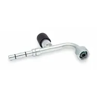 This AEROQUIP 90° O-Ring Fitting is designed for R134 refrigerant systems, featuring a 10 Dash Size and 0.5 in hose inside diameter. It provides a right-angle connection for hose assemblies in refrigeration and air conditioning applications
