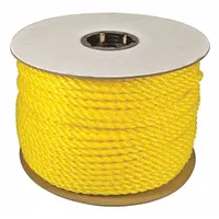 This light-weight utility rope features a twisted construction and dynamic properties, providing flexibility and shock absorption for general-purpose pulling, lifting, and securing tasks. With a diameter of 1 1/4 inches and a working load limit of 3,695 lb, it is suited for industrial and commercial applications such as towing, rigging, and load control