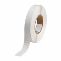 This precut label roll measures 1/4 in x 21/32 in and is made of polyimide with a white gloss finish. It operates in temperatures from -94°F to 572°F and is compatible with the i5100 printer series. Suitable for labeling circuit boards, components, and equipment requiring permanent identification in extreme temperature environments