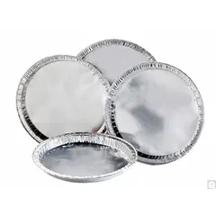 APPROVED VENDOR Round Lab Tray, Aluminum, 5 in Dia, 3/8 in Ht, Autoclavable, Non-Sterile, 234794