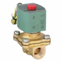 This 2-way, 2-position normally closed solenoid valve from REDHAT features a 1/2 in pipe size and operates on 120V AC (also rated 110V AC). The watertight coil enclosure provides moisture resistance, making it suitable for use in industrial automation, irrigation, and process control systems where exposure to water or washdown is a concern.