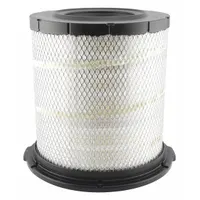 Round-oval engine air filter with radial seal design. Overall height 11 3/8 inches. Suitable for use in Blue Bird Vision buses. Protects diesel engines from airborne contaminants