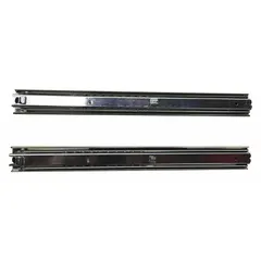 Ball bearing drawer slides for cabinet and tool storage applications. Designed for smooth extension and retraction of drawers in workbenches and industrial cabinetry. Mounting hardware not included. Compatible with manufacturer model BTE-278031D-01G.