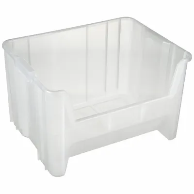 QUANTUM STORAGE SYSTEMS Bin: 15 1/4 in Overall Lg, 19 7/8 in x 12 1/2 in, Clear - Clearview Hopper Bins