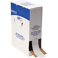 Precut wraparound label for wire and cable identification. White matte vinyl material measures 4 in x 1 1/2 in and accommodates wire gauges from 0 AWG to 350 kcmil. Designed for use with BMP61 printer and M7-R4300 ribbon. Suitable for marking conductors in electrical panels and industrial wiring applications