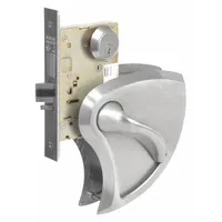 SARGENT Door Lockset: Storeroom Lever Locksets, Stainless Steel, ADA Compliant, Ligature-Resistant (MPN LC 8204 BHW 32D LH)