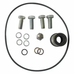 This seal kit and gasket set includes an O-ring for servicing straight centrifugal pumps. It is compatible with Dayton centrifugal pumps, specifically model 2ZXL5A. Used to replace worn seals and gaskets in fluid-handling systems.