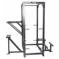 The PROMAXIMA Fit Trainer is a fitness training station with overall dimensions of 109 in length, 64 in width, and 90 in height. It is designed for use in commercial or institutional fitness environments, providing a platform for various exercise routines.