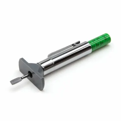 STEELMAN Analog Tire Tread Gauge, Aluminum, 1/32 in Increments - Analog Tire Tread Gauges