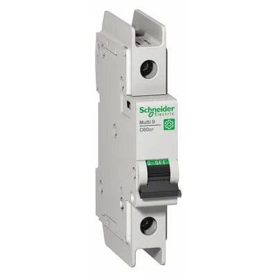 SCHNEIDER M9F42108 C-Curve - C-Curve, 1-Pole UL489 DIN Rail-Mount Miniature Circuit Breakers