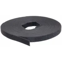 VELCRO BRAND Perforated Back to Back Strap: 75 ft Lg, 0.5 in Wd, 50 lb Tensile Strength, Black (MPN.500X6K1WP/25)