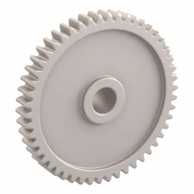 KHK GEARS Spur Gear: Module m 1, 50 Teeth, 8 mm Bore Dia, Duracon, 20° Pressure Angle - Metric Spur Gears with Standard Hub