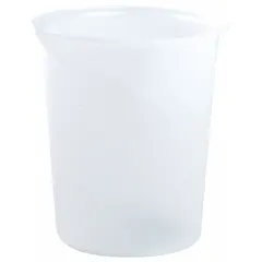 Low Form Plastic Beaker Without Handles, Polypropylene, Translucent, 600 mL, Printed Graduations