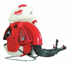 This SOLO gas-powered fogger features a 1/2 gallon poly tank and is designed for applying herbicides. It is suitable for targeted weed control in agricultural, commercial, and residential settings where a portable, engine-driven spray solution is needed.