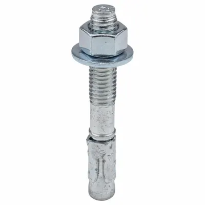 RED HEAD Steel Wedge Anchor, 1/2" Dia, 1/2"-13 Thread, Zinc Plated, 25 Pack - Steel Wedge Anchors