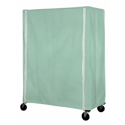 EAGLE GROUP Utility Cart Cover: Green, Nylon, Zipper, 36 in Wd, 74 in Ht - Zipper Mildew-Resistant Coated Nylon Covers